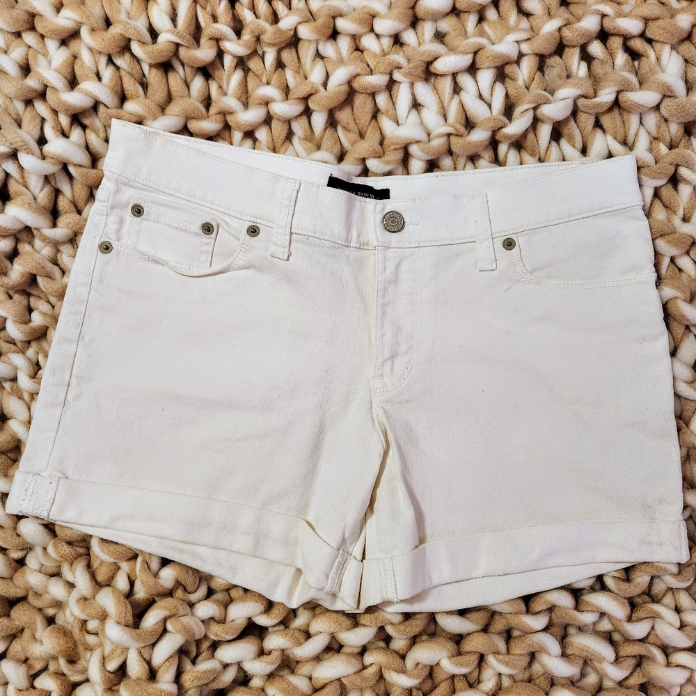 Banana Republic white denim shorts